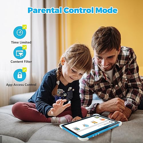 Miniatura 5 de Tablet para niños de 10 pulgadas, tableta para niños Android 14, 3 GB + 64 GB, CPU de 8 núcleos, WiFi 2.45G WiFi 6, vida útil de batería de 12H,