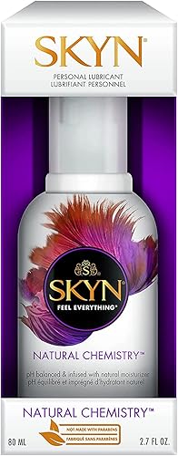 SKYN Lubricante de química natural, 2.7 onzas líquidas, lubricante a base de agua con pH equilibrado, con infusión de humectante natural