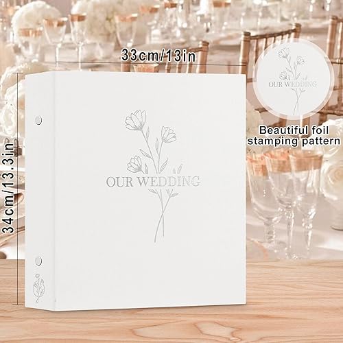 Vista 20 de Lanpn Álbum de fotos de boda de 4 x 6 pulgadas, 2 paquetes, cada paquete tiene capacidad para 50 imágenes, mini álbumes de fotos de lino con carga