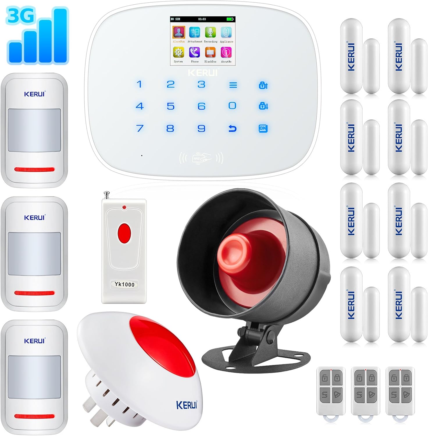 KERUI G193 3G Burglar Alarms System DIY Kits Auto Dialer