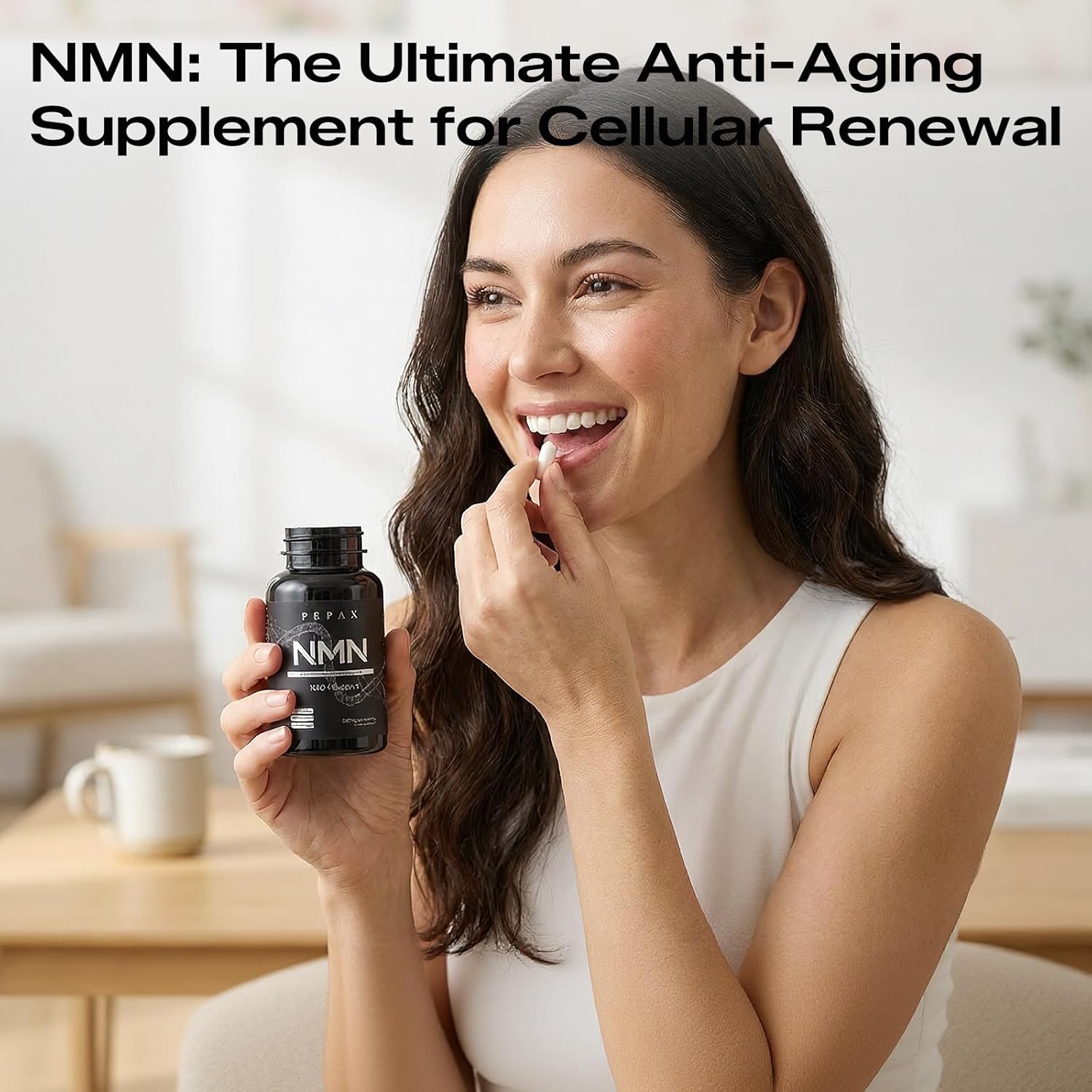 NMN Supplement 500mg - 99% Pure NMN Supplement Capsules for Increased NAD Levels & Healthy Aging - Third Party Tested Stabilized Capsules, cGMP Certified, 90 Liposomal NMN (45 Servings)