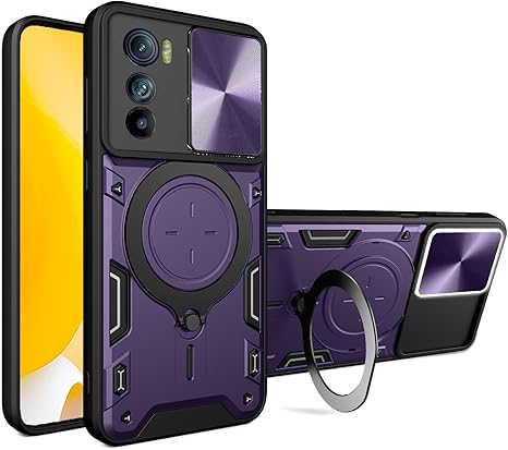 Elubugod Compatible with Infinix Zero 5G 2023 Case,with Slide Camera Lens Cover Compatible with Infinix Zero 5G 2023 Turbo X6815C Case Purple