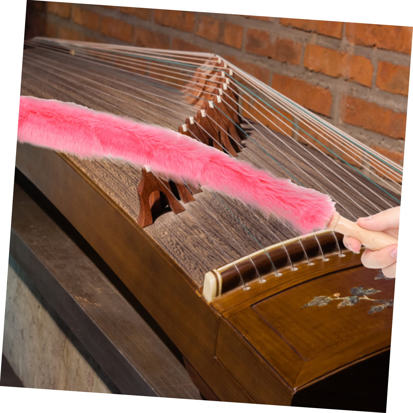 minkissy Guzheng - Juego de 4 cepillos de limpieza de cerámica para cepillos de, accesorios de limpieza, accesorios de limpieza, herramienta de limpieza, instrumento musical, madera, no se