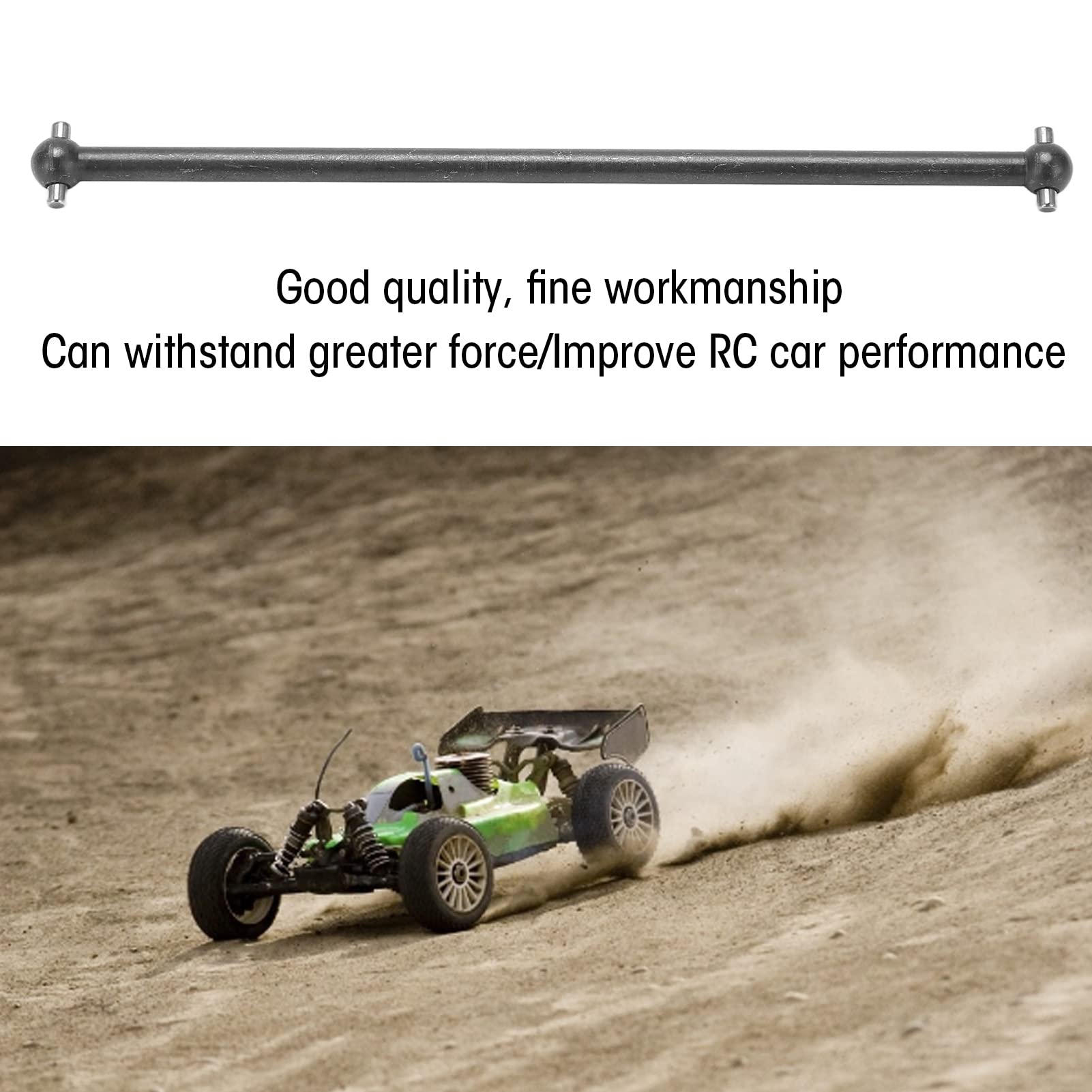 DYTWXG Albero di Trasmissione per Auto RC, Albero di Trasmissione Centrale in Metallo di Simulazione ad Alta Resistenza per Auto 1/14 RC