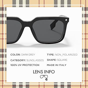 ⭐︎新品未使用⭐︎BURBERRY サングラス B4337 BURBERRY BE4337 Square Shape Acetate Sunglasses with eSHADES