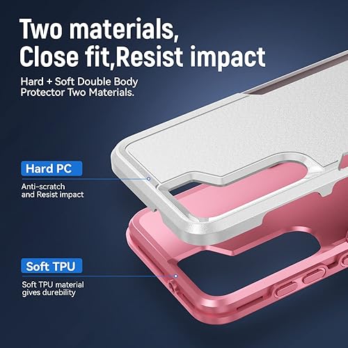 Miniatura 8 de Funda para Samsung Galaxy S23 con 2 protectores de pantalla, grado militar, doble capa a prueba de golpes, resistente, soporte de anillo magnético