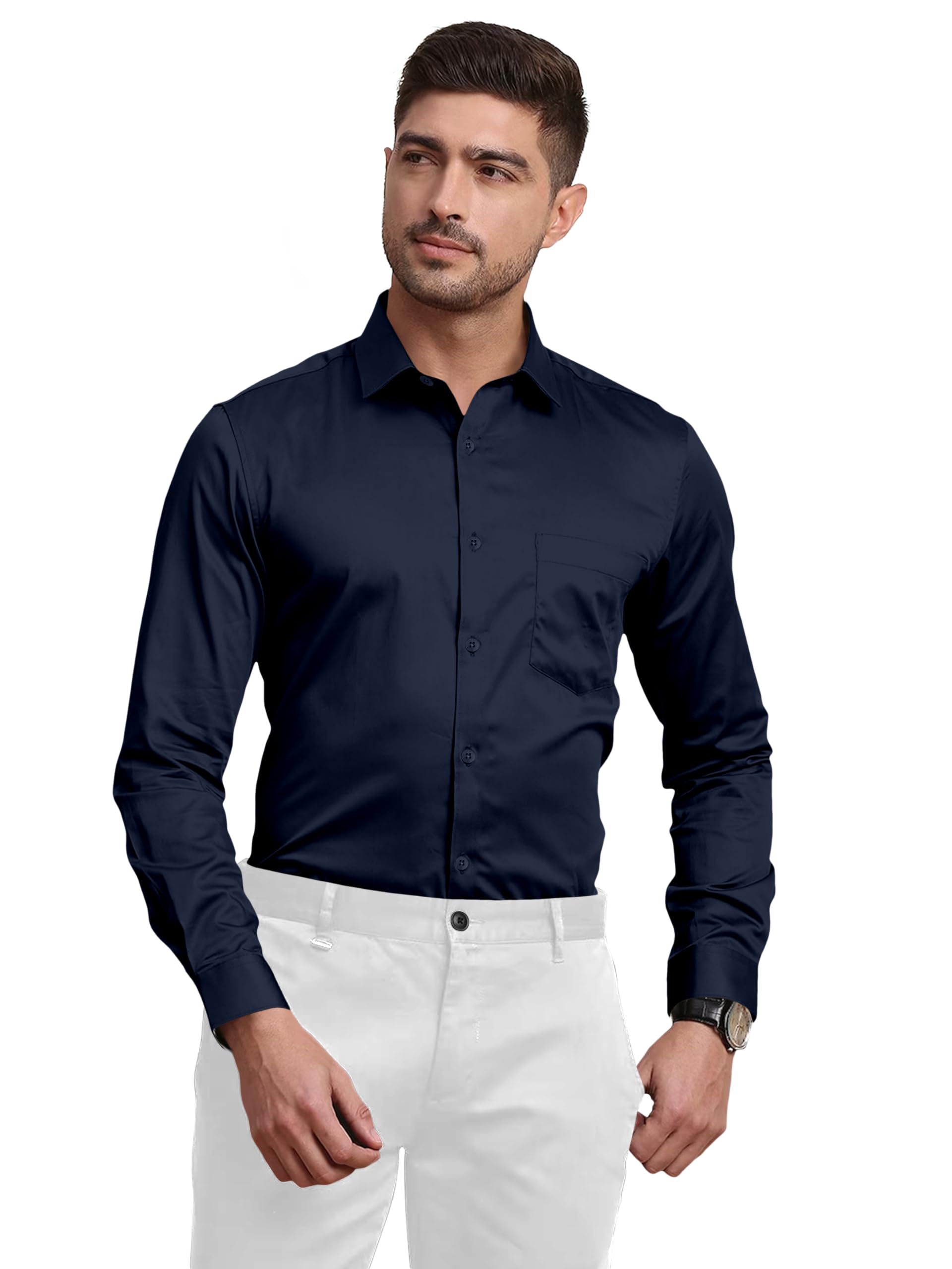 FABFARMMen Regular Fit Shirt with Patch-Pocket