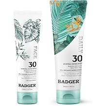 Badger SPF 30 Mineral Daily Face Sunscreen and SPF 30 Mineral Daily Body Sunscreen