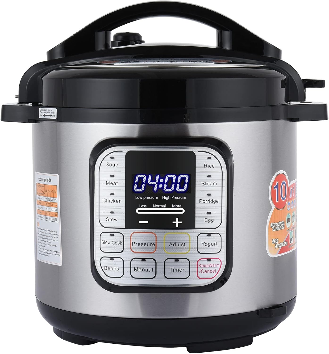 Mini 7in1 Electric Pressure Cooker 6L Stainless Steel,One