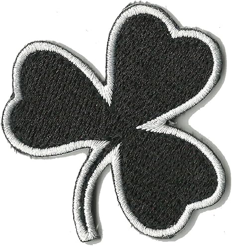 Die Cut Irish Clover Tactical Patch 2"x2" - Black
