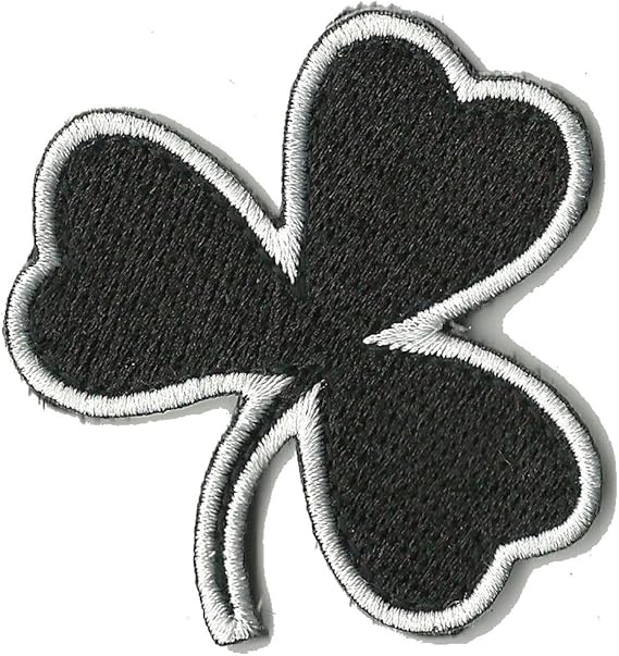 Die Cut Irish Clover Tactical Patch 2"x2" - Black