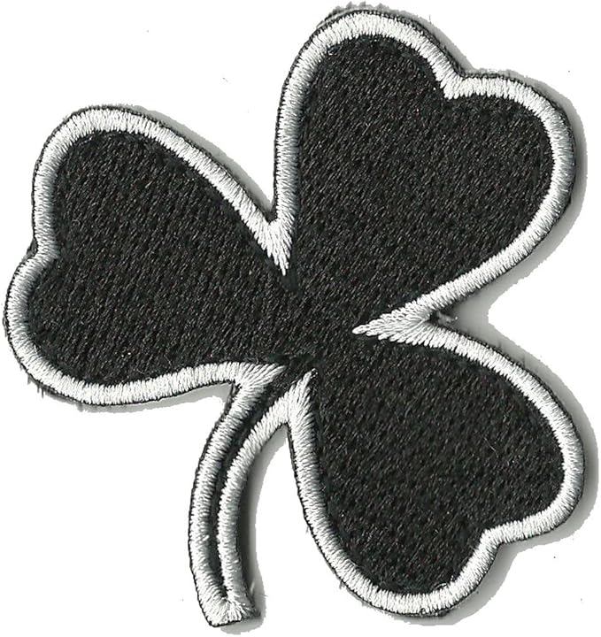 Die Cut Irish Clover Tactical Patch 2"x2" - Black