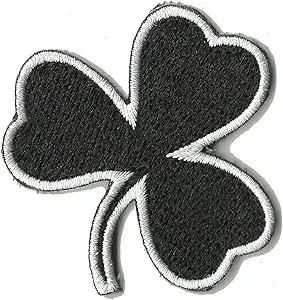 Die Cut Irish Clover Tactical Patch 2"x2" - Black