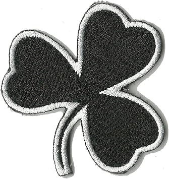 Die Cut Irish Clover Tactical Patch 2"x2" - Black