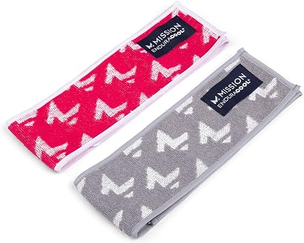 MISSION Instant Cooling Up to 8 Hours Enduracool+ Mini Performance Towel, 2 Pack, UPF 50, Fast Drying, for Outdoors, Running, Sports, Hiking, Camping, Gym Ash Gray & Fuchsia