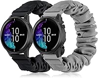 Vista 1 de Correas de reloj Scrunchie compatibles con Garmin Venu Band/Venu Sq Band, Vivoactive 3/Vivoactive 3 Music/Forerunner 245 Music Watch Band