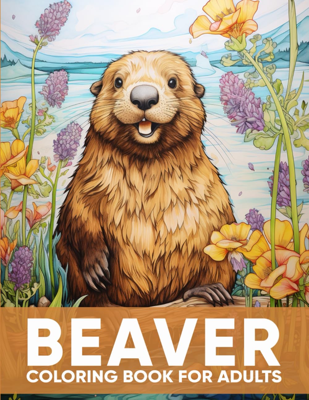 Beaver Coloring Book for Adults: An Adult Coloring Book with 50 Whimsical Beaver Designs for Relaxation, Stress Relief, and Riverside Joy