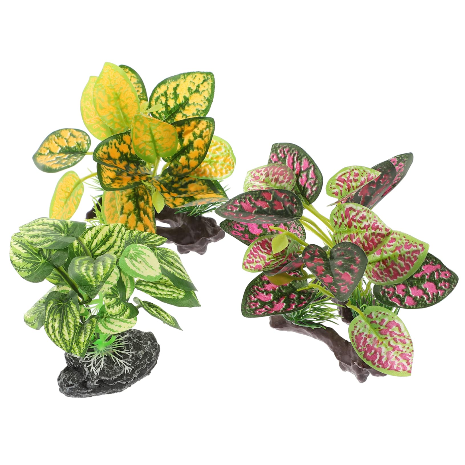 3 set Piante Acquatiche Simulate Ornamenti Piante Acquatiche Artificiali Piante Finte Decorazioni Piante Finte Mini Realistiche Piante Artificiali 3 pezzi * 3