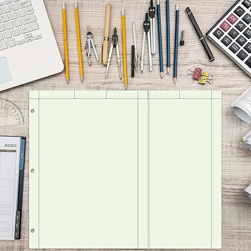 Miniatura 7 de Seajan Paquete de 5 bloc de computación de ingeniería, bloc de ingeniero, cuaderno de ingeniería, cuaderno de papel gráfico, 5 cuadrados por