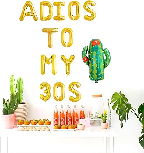 Miniatura 3 de Globos de Adios To My 30s, decoración mexicana para fiesta de cumpleaños número 40, suministros de globos de taco, globos de fiesta de 40 cumpleaños