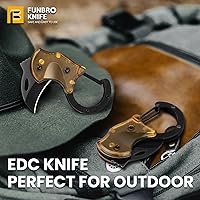 Vista 7 de Cuchillo de bolsillo pequeño, cortador de caja fría con hoja afilada de 1.34 pulgadas, herramienta de cuchillos EDC para transporte diario (ámbar)