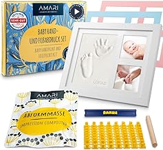 Amari® Baby Cast Footprint Kit Hand and Foot Print Kit Baby Footprint Kit with Photo Frame Handprint Gift Newborn