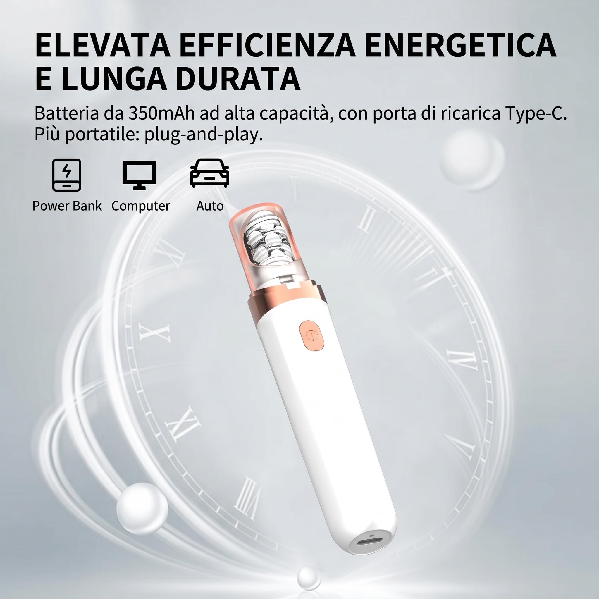 evebeauty prosilk 3.0 epilatore viso, 2 in 1 Rasoio Elettrico | Testina 2 in 1 ceramica 17mm, dischi agli ioni d’argento, ricaricabile USB-C, per mento baffetti e sopracciglia