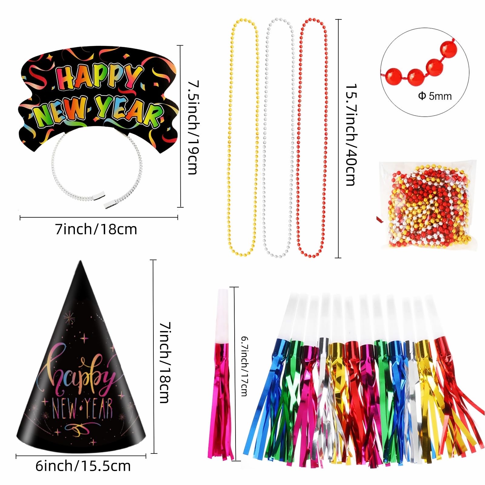 Amazon.com: 2026 Happy New Year Party Decorations 48pcs New Years