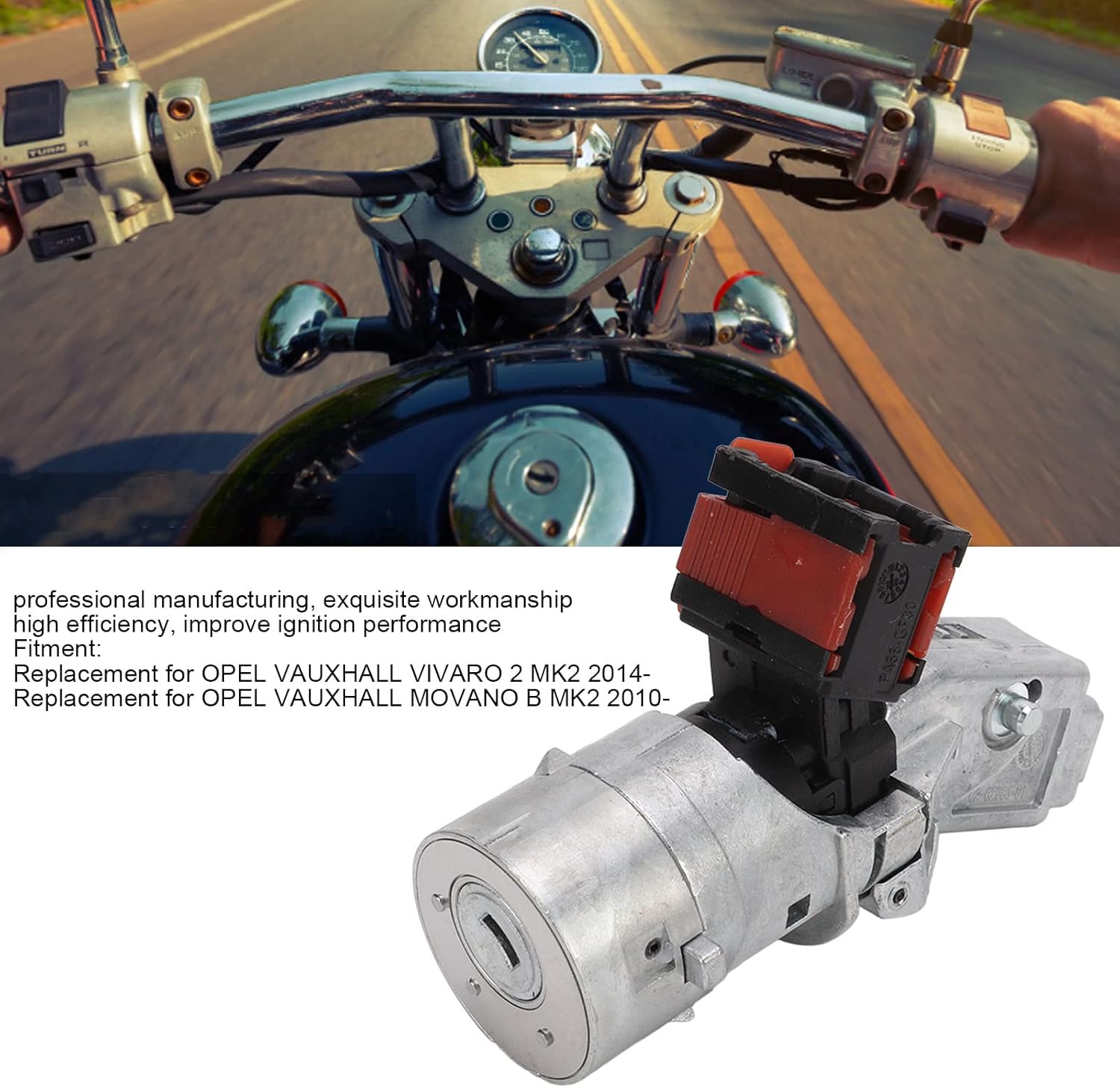 Ignition Switch Lock Ignition Switch Lock Cylinder Ignition Lock Barrel Replacement for Opel Vauxhall Vivaro 2 Mk2 2014