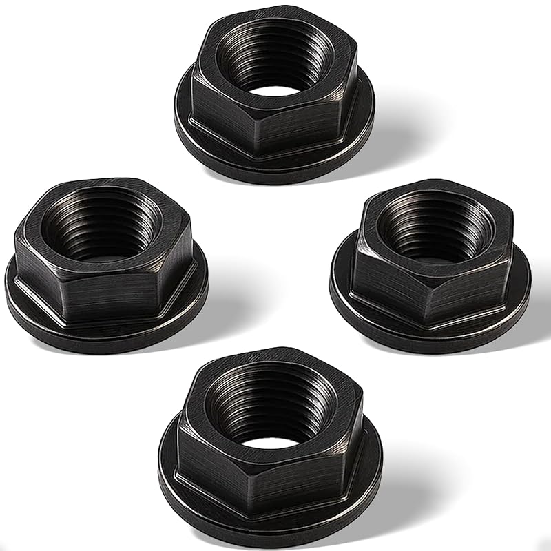 Porcas flangeadas de travamento do conversor de torque Krenlory 3/8"-24, referência 6717 – Kit com 4 unidades