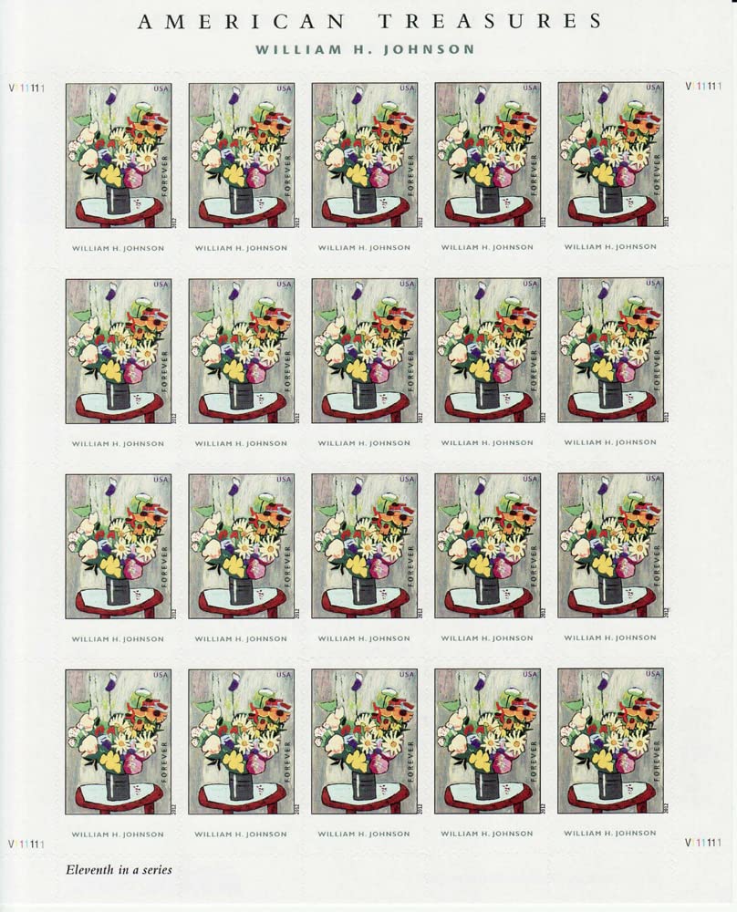 William H Johnson American Treasures Sheet 20 Forever Stamps Scott 4653 by USPS-image-5