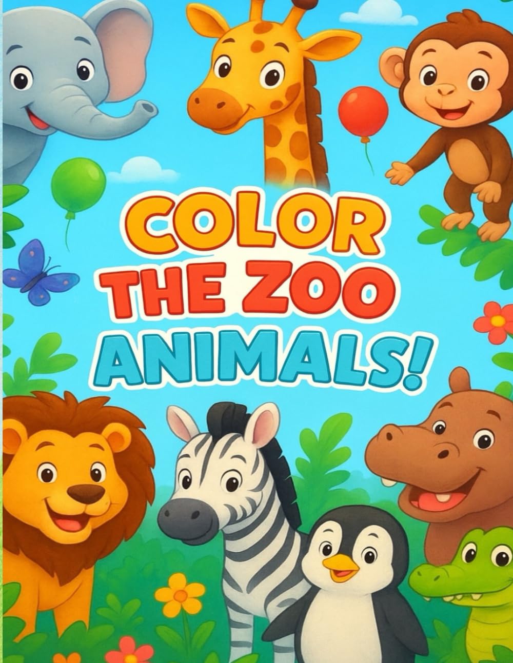 Color the zoo animals!: Discover and color your favorite wild creatures!!