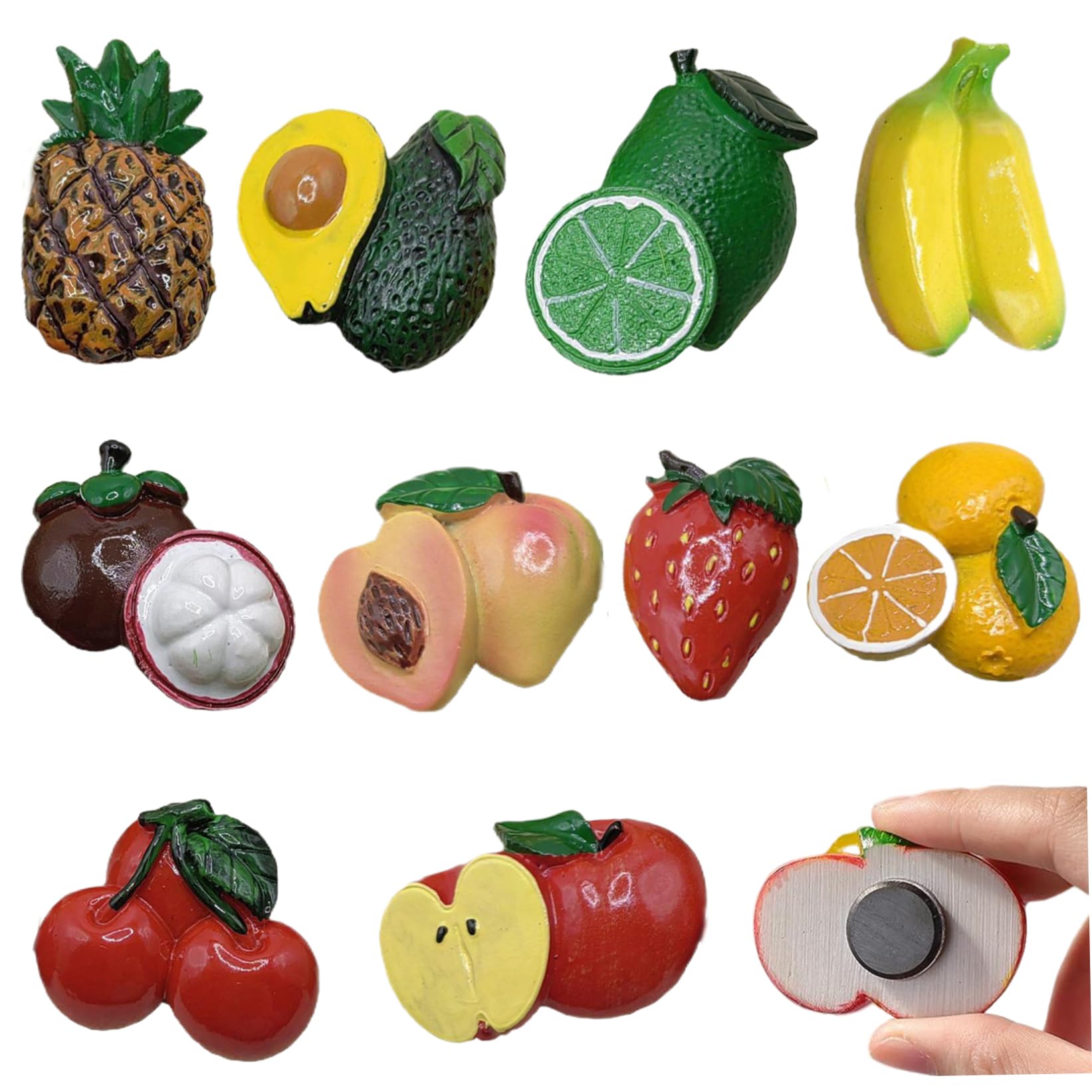 Aimants de fruits colorés pour égayer la cuisine en famille