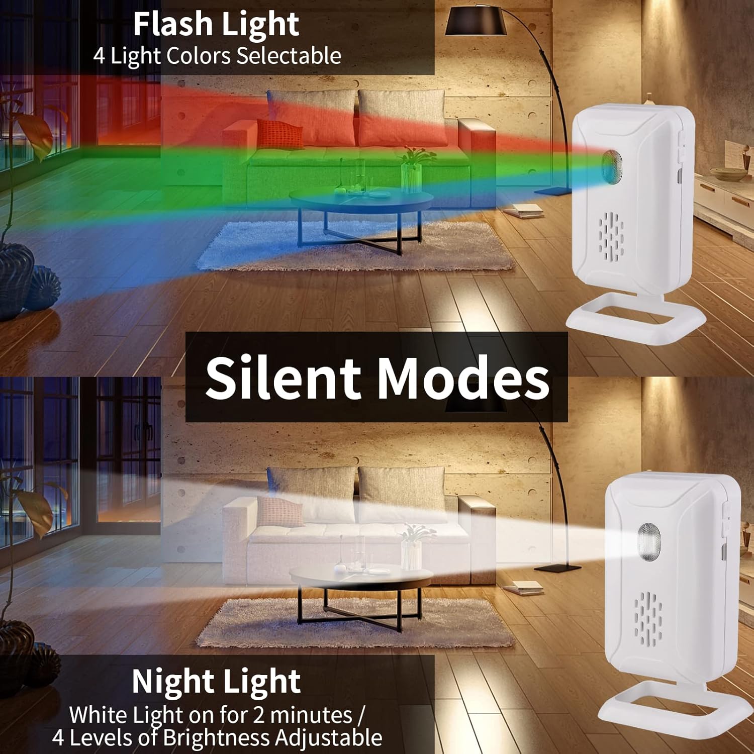 Image showing silent modes with flash light and night light