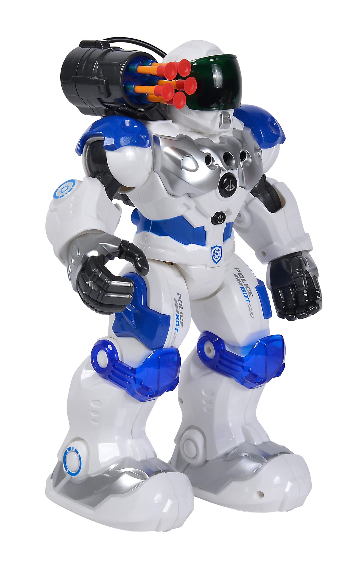 Simba 108042509 Planet Fighter robot z kontrolą podczerwieni, sterowanie gestami, światłem i dźwiękiem, funkcja strzału, różne funkcje ruchu, 32 cm, od 5 lat