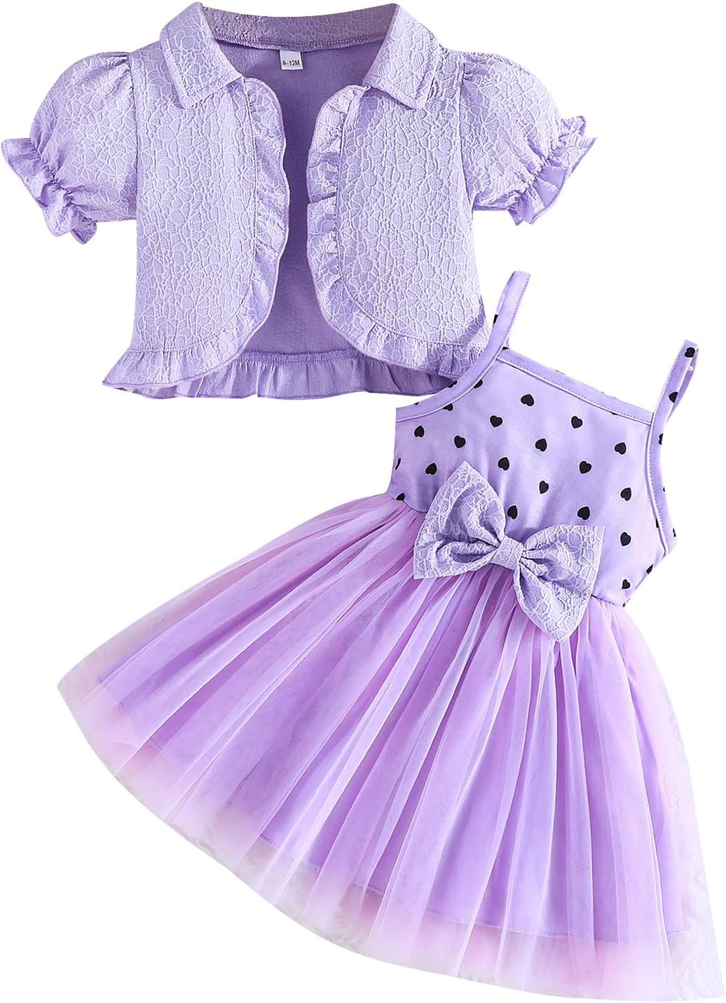 Baby Girl Summer Outfits Tulle Dress Sleeveless And Puff Sleeve Denim Jacket Baby Girl Clothes Set