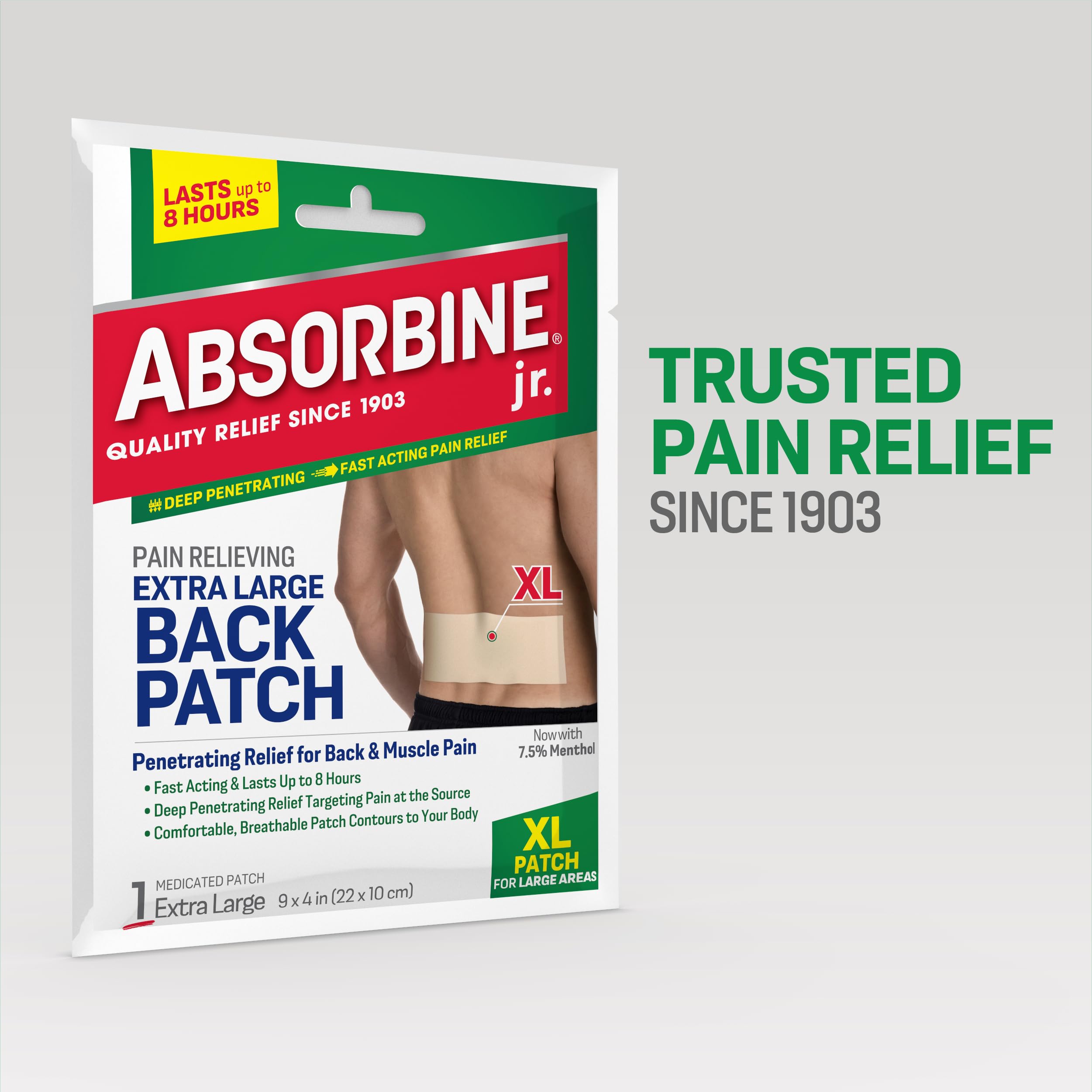 Absorbine Jr. Menthol Pain Relief Patches for Lower Back, Large, 18 Count — Amazon image 5