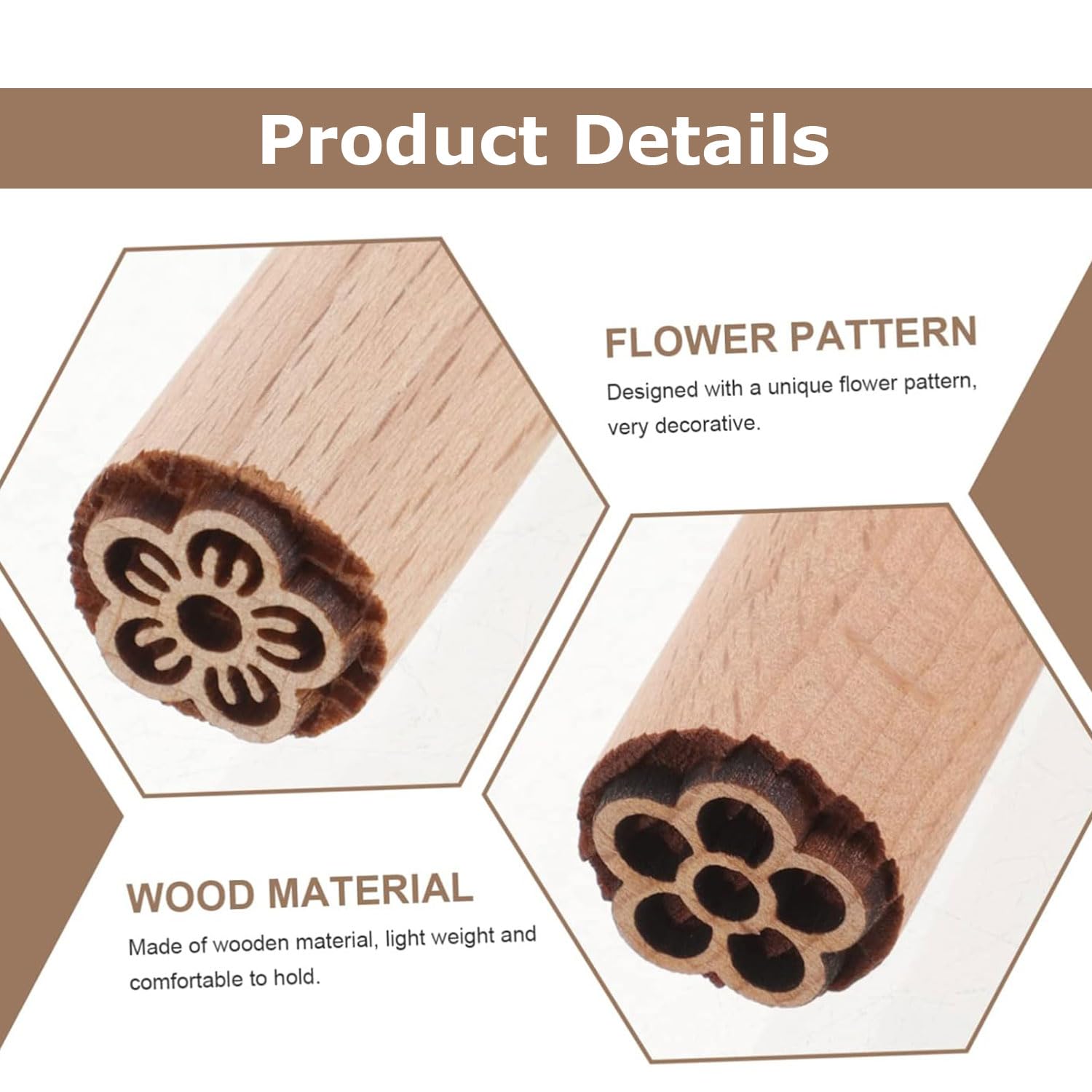 VGECEE 7PCS Tampon Poterie 5x2 Cm Outils De Poteries En Bois