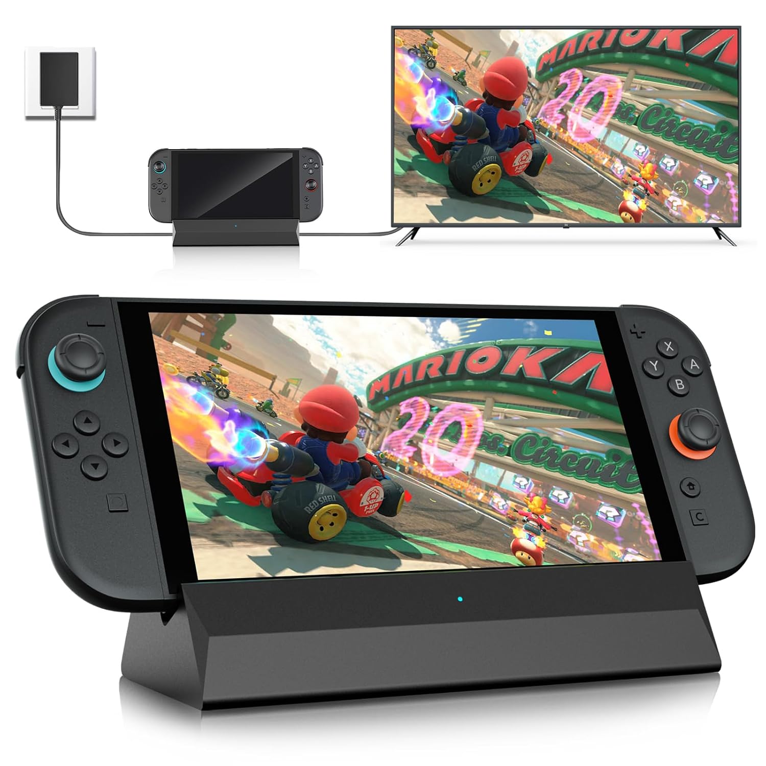 YDXZBC Switch 2 Dock, TV Dock Station for Nintendo Switch 2/1/OLED, Portable TV Docking Station Replacement with 4K@120Hz HDMI Adapter/3 USB Port/Type C Port for Nintendo Switch 2/1/OLED - Amazon product rated Grade C