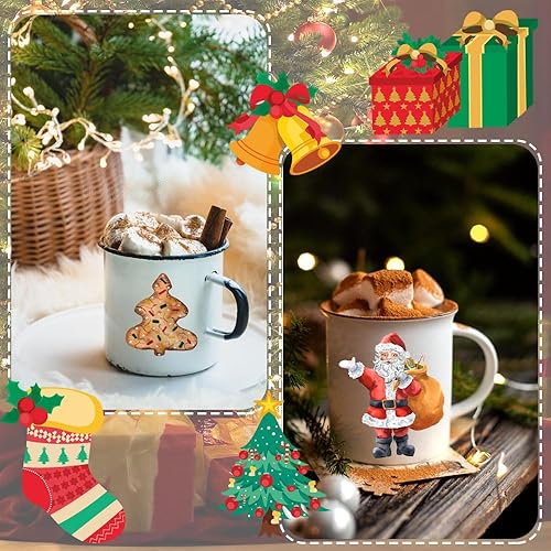 Miniatura 4 de Frotar en transferencias para manualidades, 9 hojas de Navidad frotar en transferencias para manualidades, transferencias de liquidación para