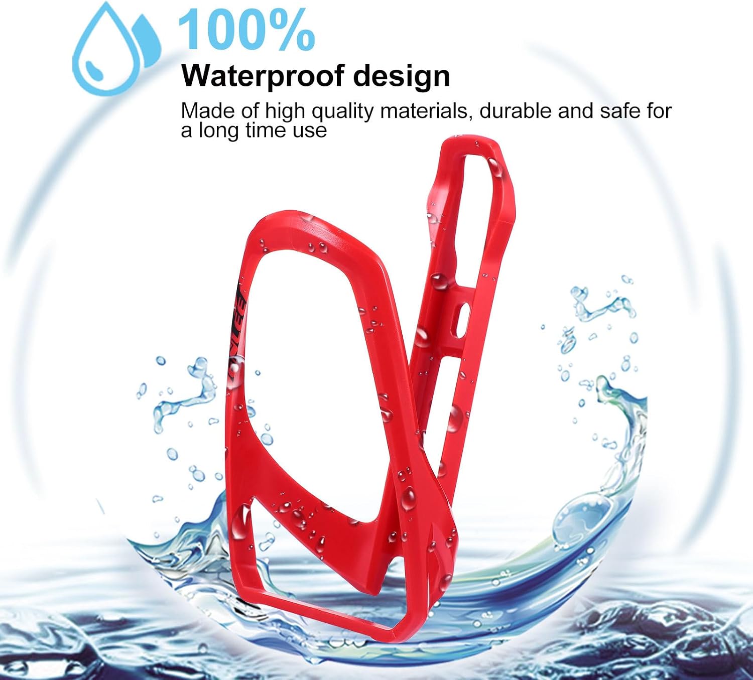 GALPADA Lightweight Bike Water Bottle Holder with Double-Sided Finish Portable Water Cup Stand for Bike Bottles Easy to Install Red Cycling Kettle Rack Ultralight Frame Accessory image 3