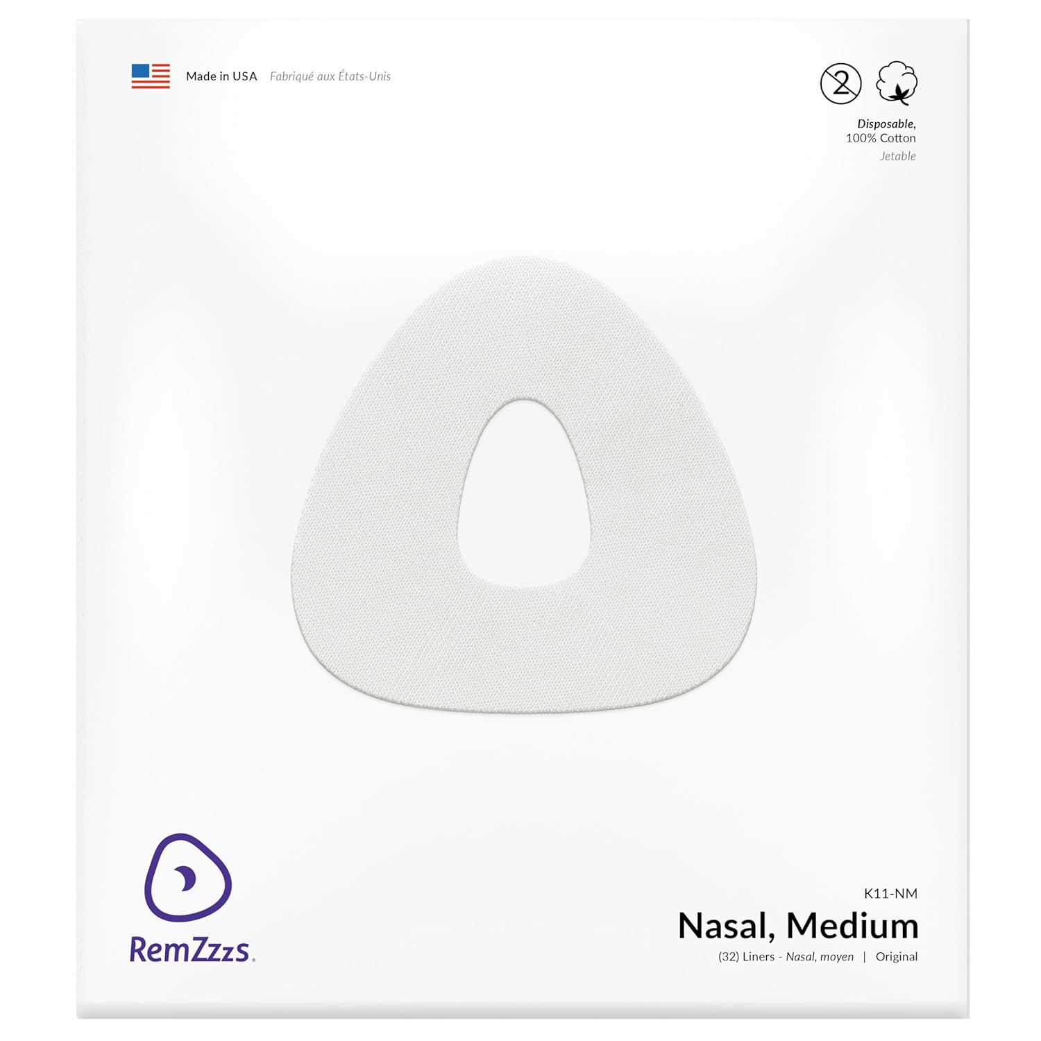 RemZzzs Nasal Cpap Mask Liners (K11-NM) - Reduce Noisy Air Leaks and Painful Blisters - Cpap Supplies and Accessories - Compatible with Resmed and Fisher Paykel