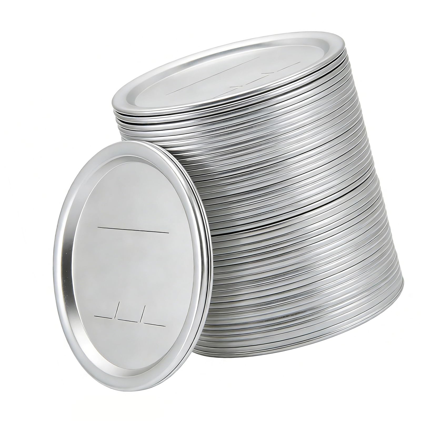 Of 60 Airtights Sealing Jar Lids for Preserving Freshing Handwriteable for Date Craft From Strong Iron Airtight Jar Lids