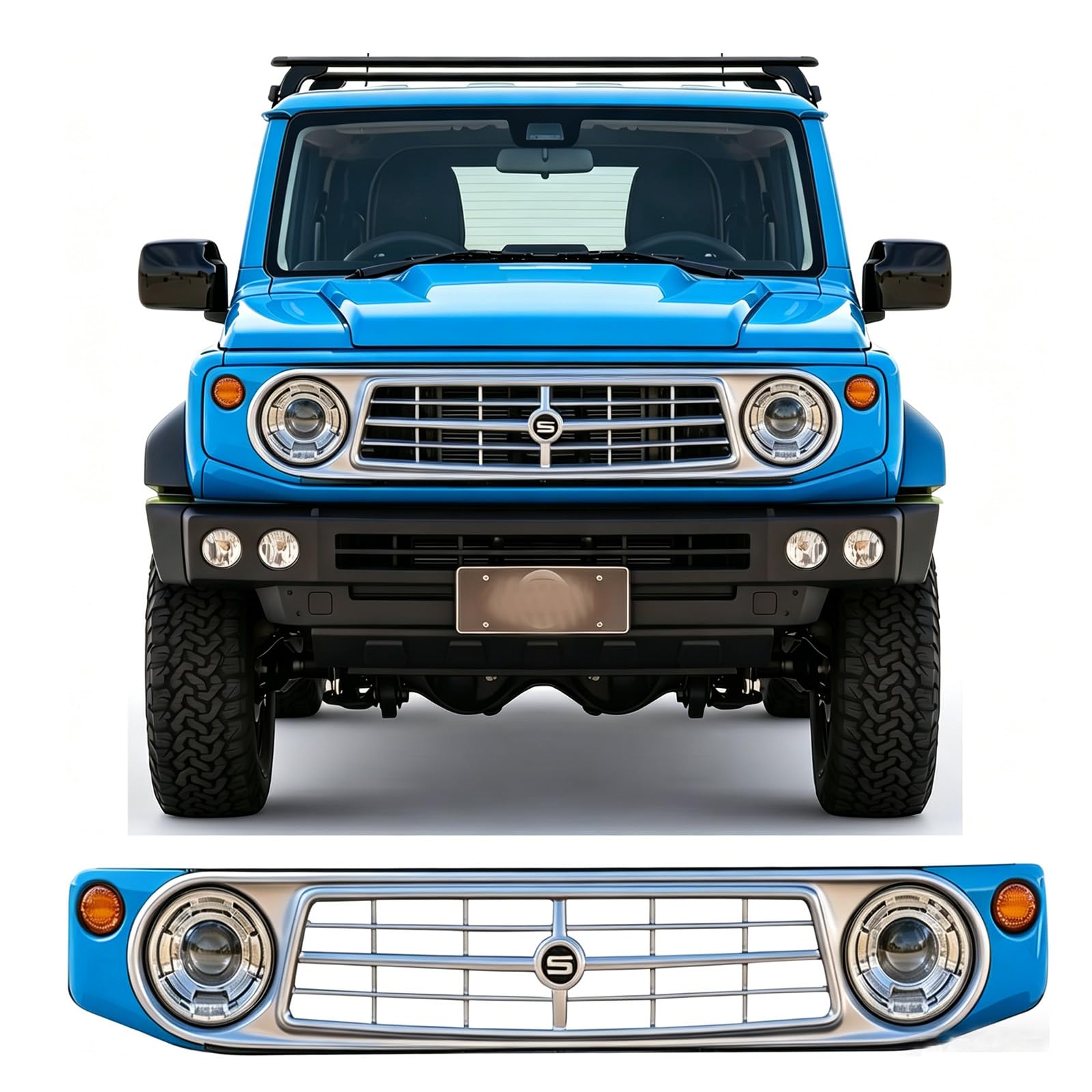 Amazon.co.jp: ApexGo スズキ ジムニー フロントグリル JB64 JB74 JC74