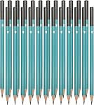 PATIKIL 4B Drawing Pencils for Sketching, 24PCS Sketch Pencils for Drawing Sketching Artist, Hexagonal, Black Refill, Green/Black Pole