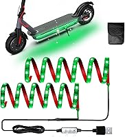 Vista 13 de Keiurot Led Lights for Scooter Night Riding Electric Scooter LED Strip Light Led Light Strips 5V Flashing Mode for Outdoor Azul