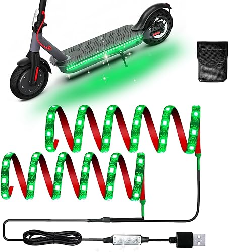Miniatura 13 de Keiurot Led Lights for Scooter Night Riding Electric Scooter LED Strip Light Led Light Strips 5V Flashing Mode for Outdoor Azul,Verde,Rosado,Rojo