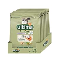 Ultima Nature Cibo per Gatti Sterilizzati con Salmoni: Confezione da 8 x 400g