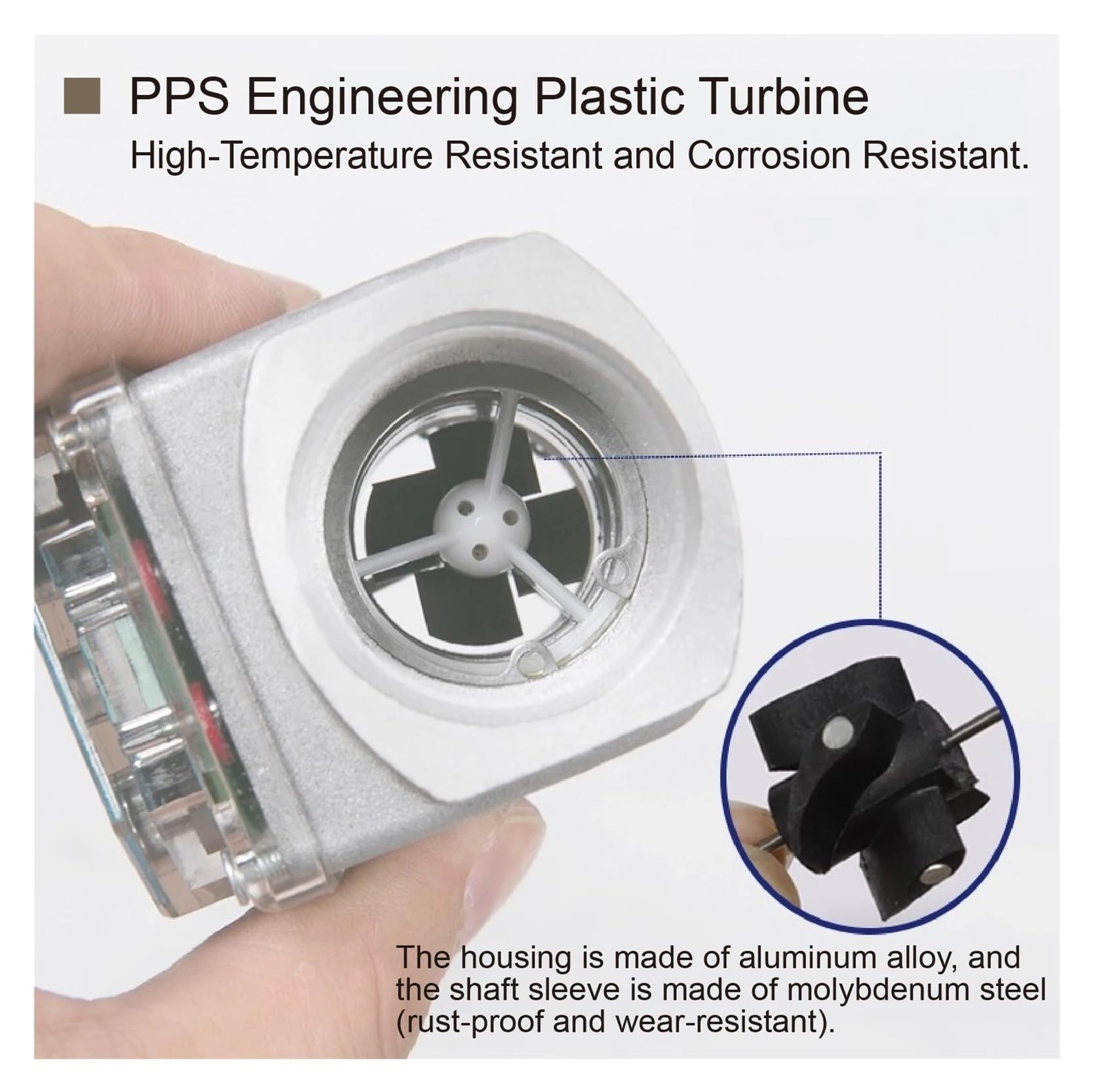 Caudalimetro, Medidor de flujo turbina digital aluminio con rosca 3/4" (1 pulgada), 1.5" .8 cm) y 2" (5, medidor electrónico combustible for agua, diésel, gasolina líquidos(1-inch)