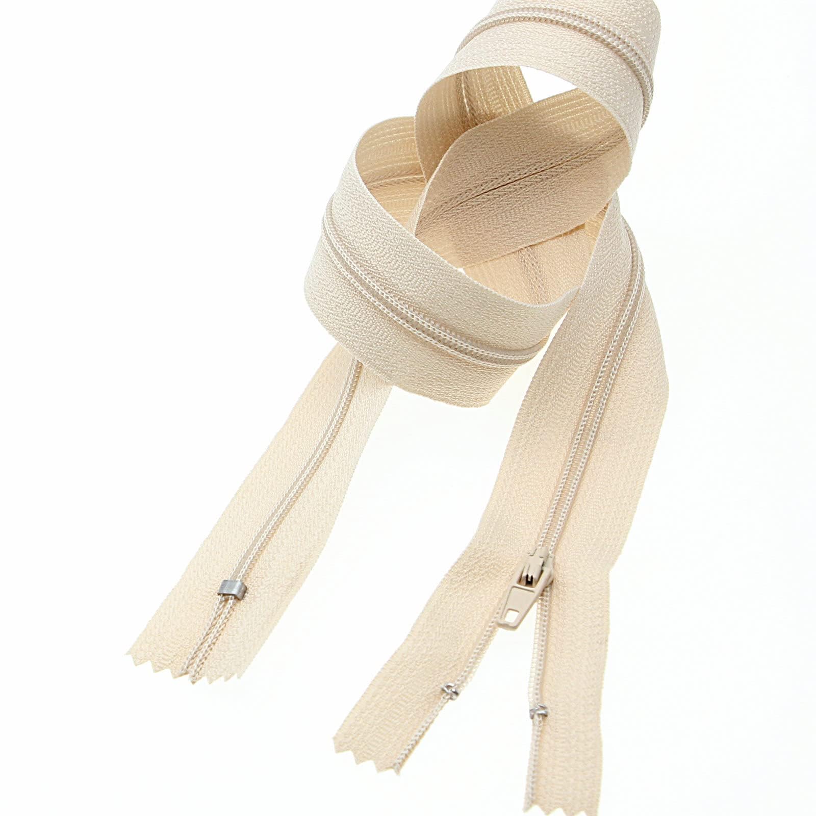 24 Inch Close End Nylon Coil Zippers for Sewing Craft Assorted Length (20 PCS Beige) YIGUANXIN, 24"